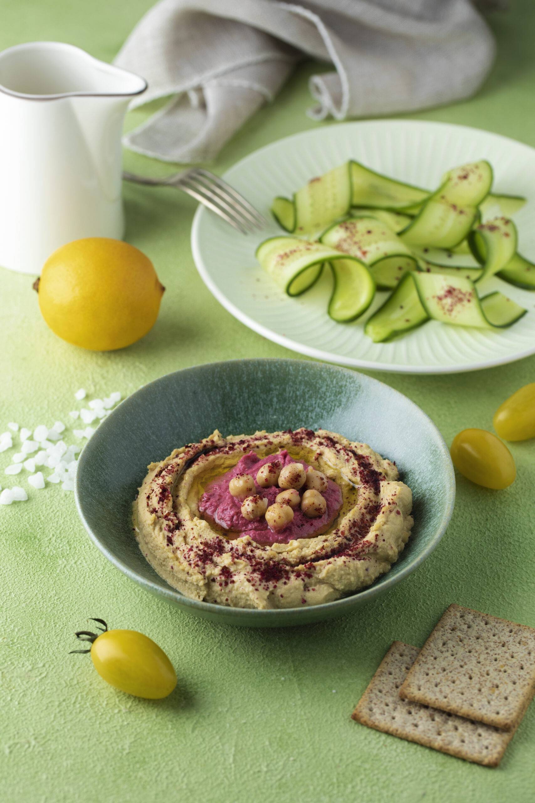 high-angle-tasty-hummus-cucumbers