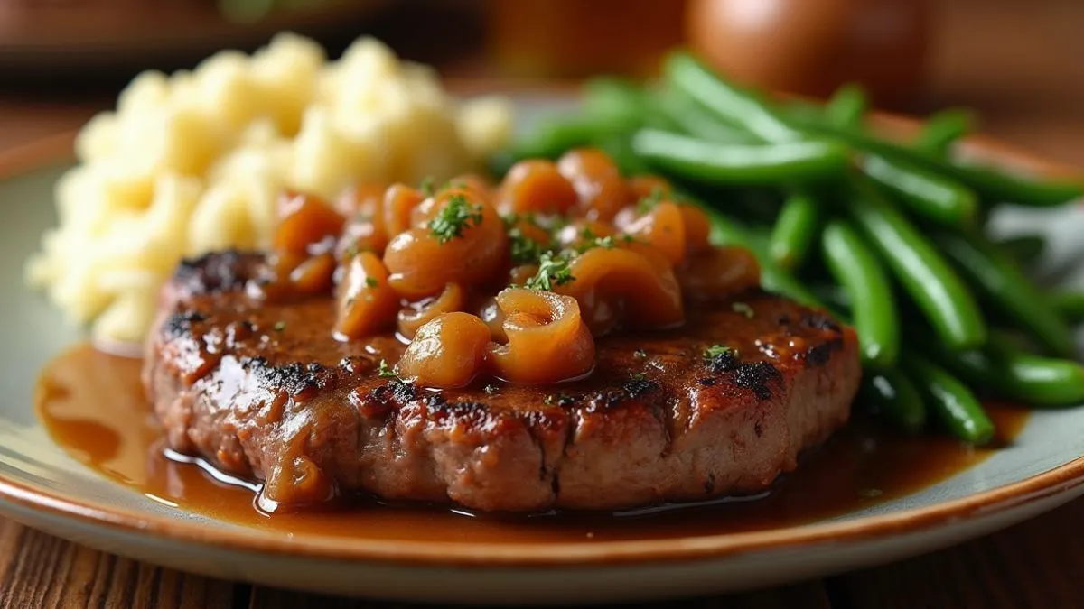 Hamburger Steaks with Onion Gravy